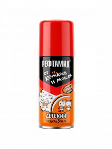 Рефтамид  Детский от 3 - х лет, от комаров и мошек, аромат ванили, 100мл